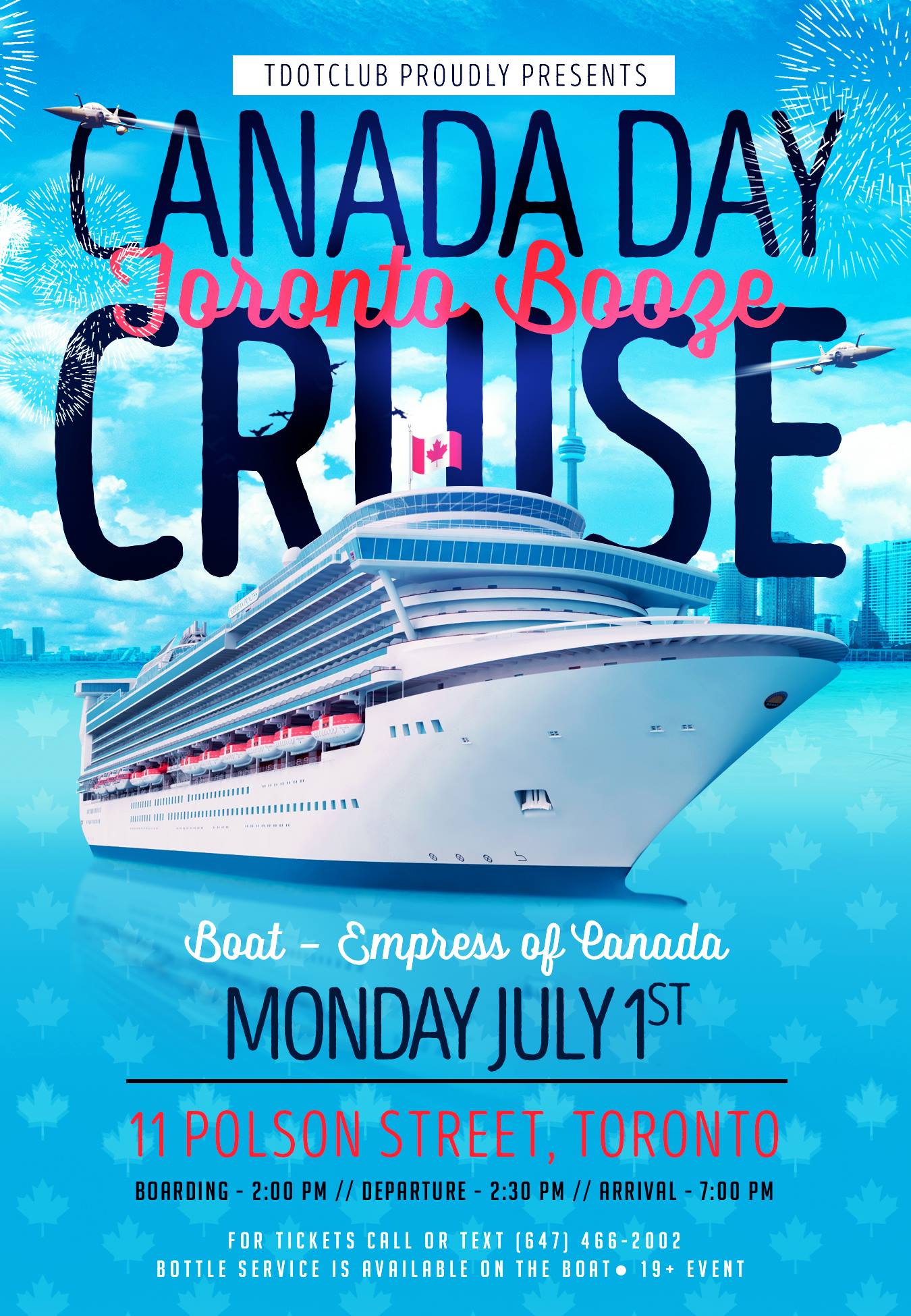 Canada Day Toronto Booze Cruise