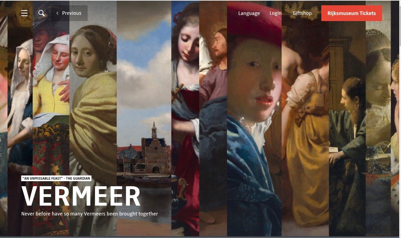 2 Tickets to Vermeer Exhibition in Amsterdam on Thur, Mar 30