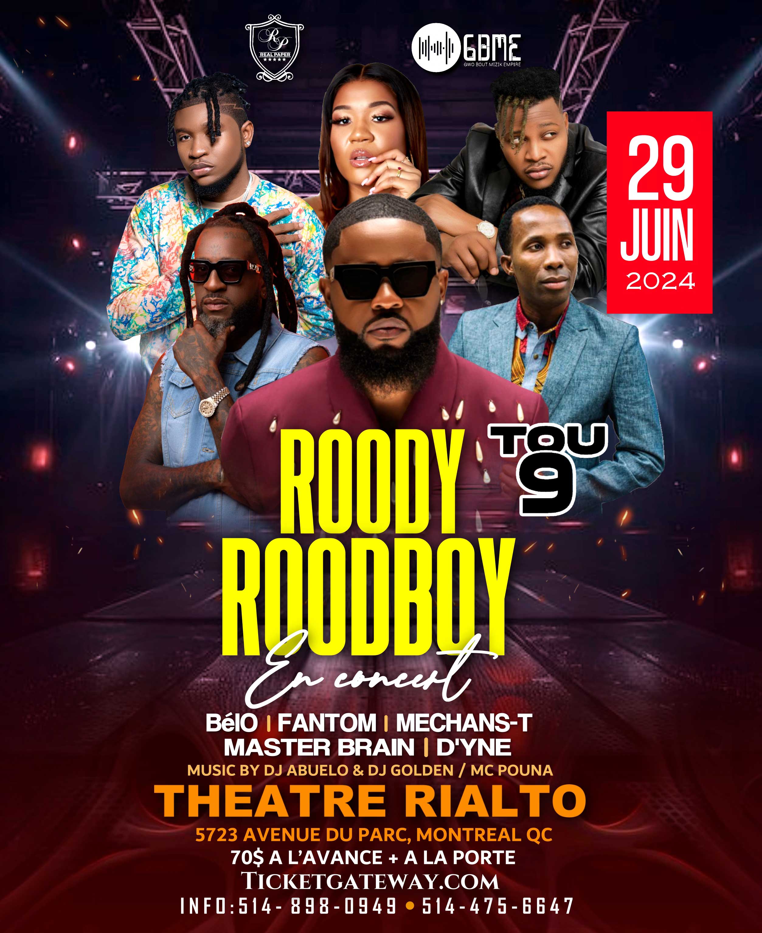 Roody Roodboy en concert