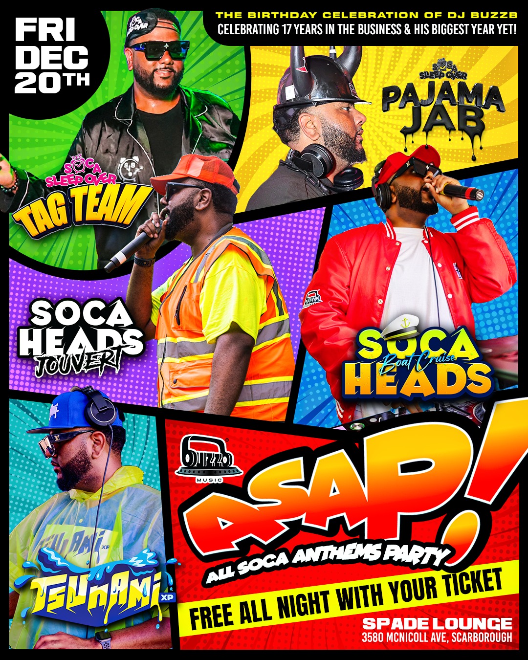 Asap Party ASAP 2024 - BuzzB's FREE Appreciation & Birthday Fete! Spade Bar ...
