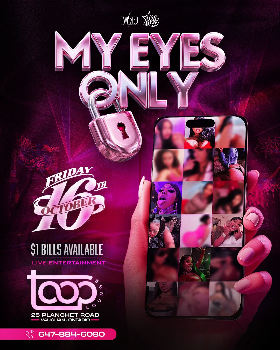 My Eyes Only | Fri Oct 16 | Toop Lounge