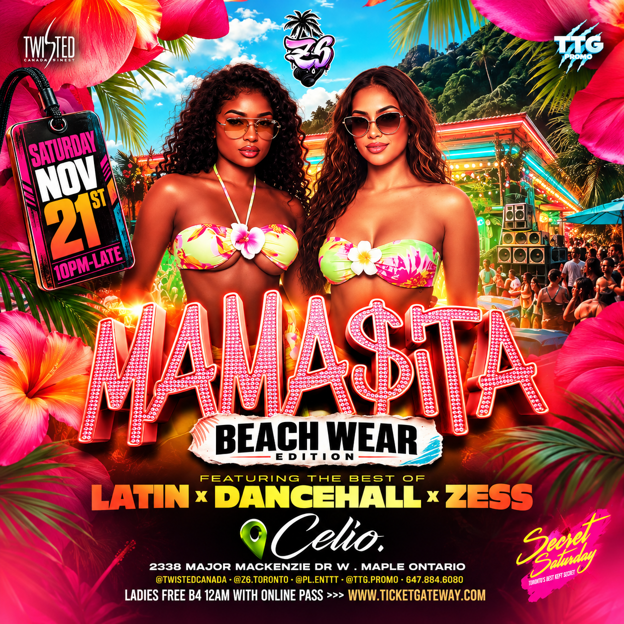 Mama$ita | Sat Nov 21st | Celio Lounge