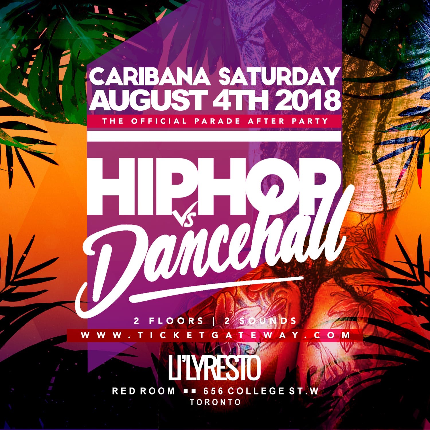 Hiphop Vs Dancehall: Caribana Saturday Afterparty | Aug 4th 2018