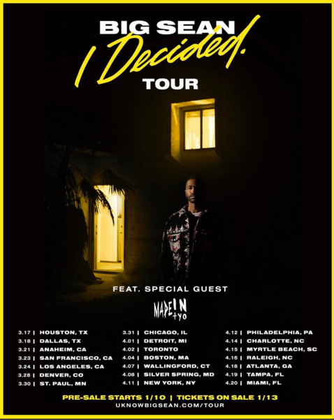 Big Sean I Decided Tour Tickets Big Sean I Decided Tour Tickets