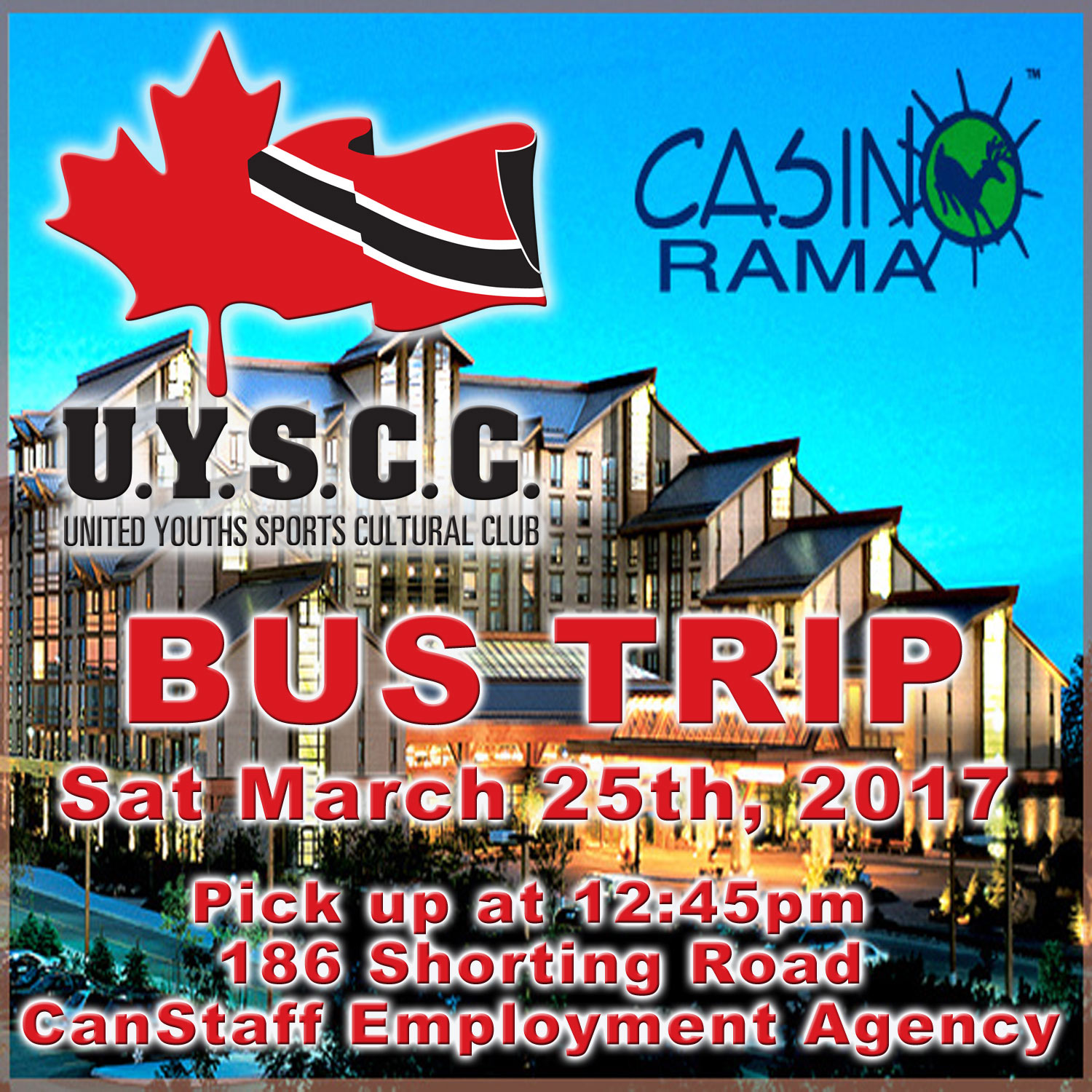 Day bus trips to casinos