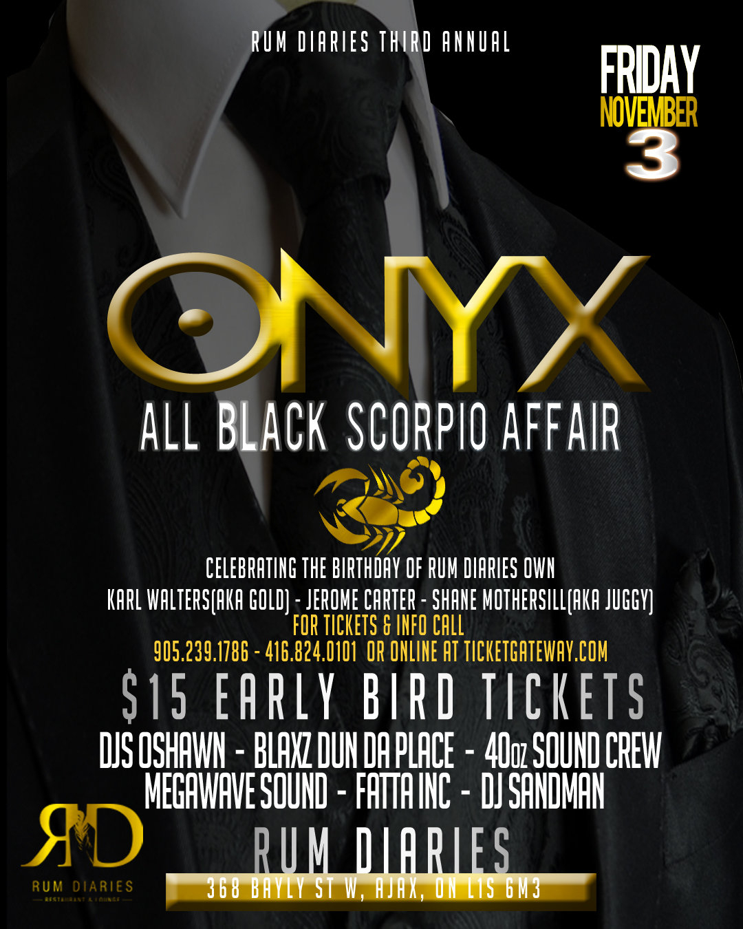 ONYX All Black Scorpio Affair