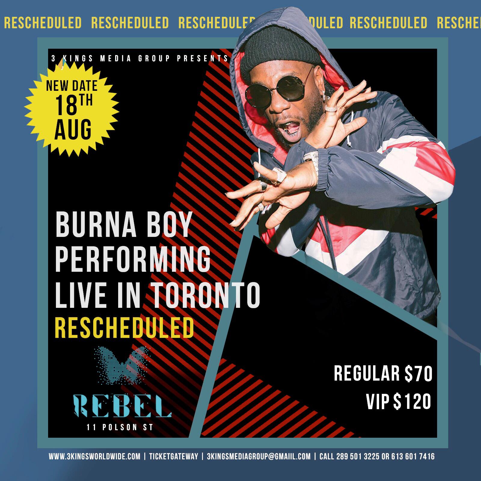 BURNA BOY LIVE IN TORONTO TICKETS 2019 | Live CONCERT