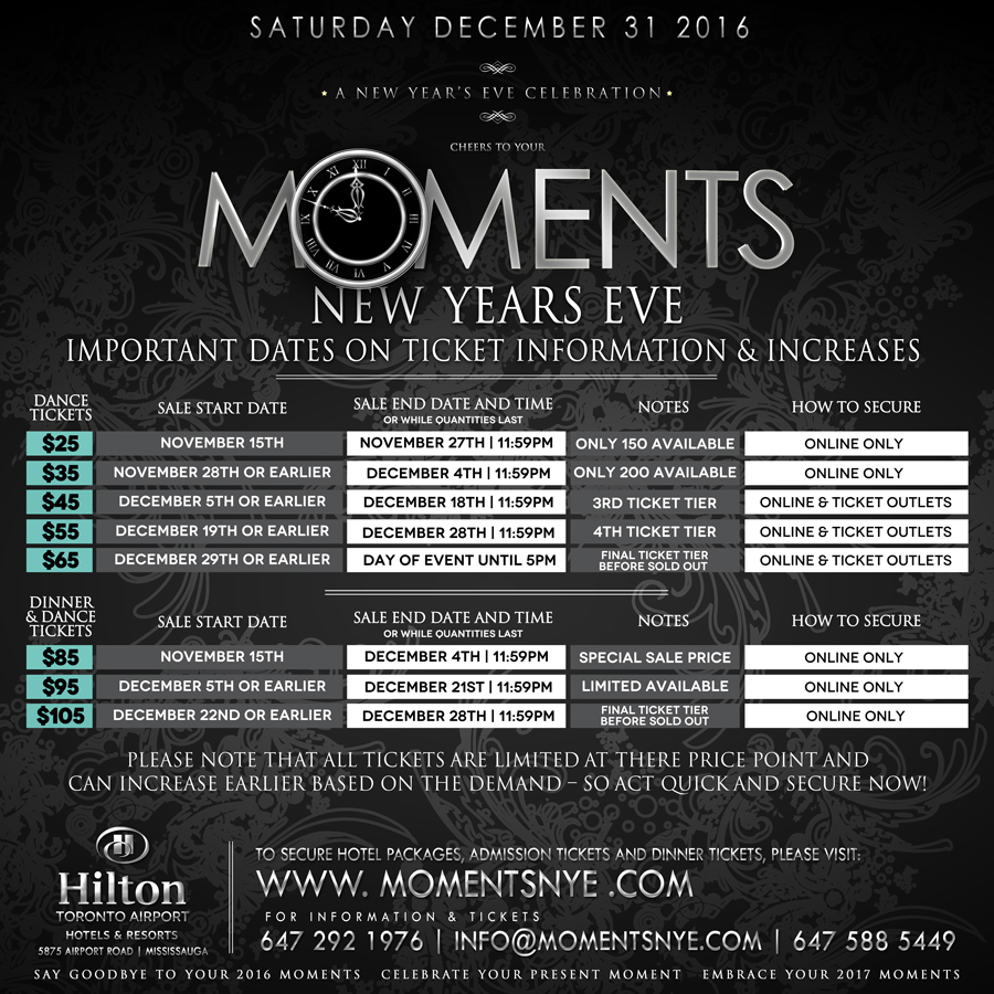 Moments at The Hilton Hotel  - New Year's Eve Hotel Gala