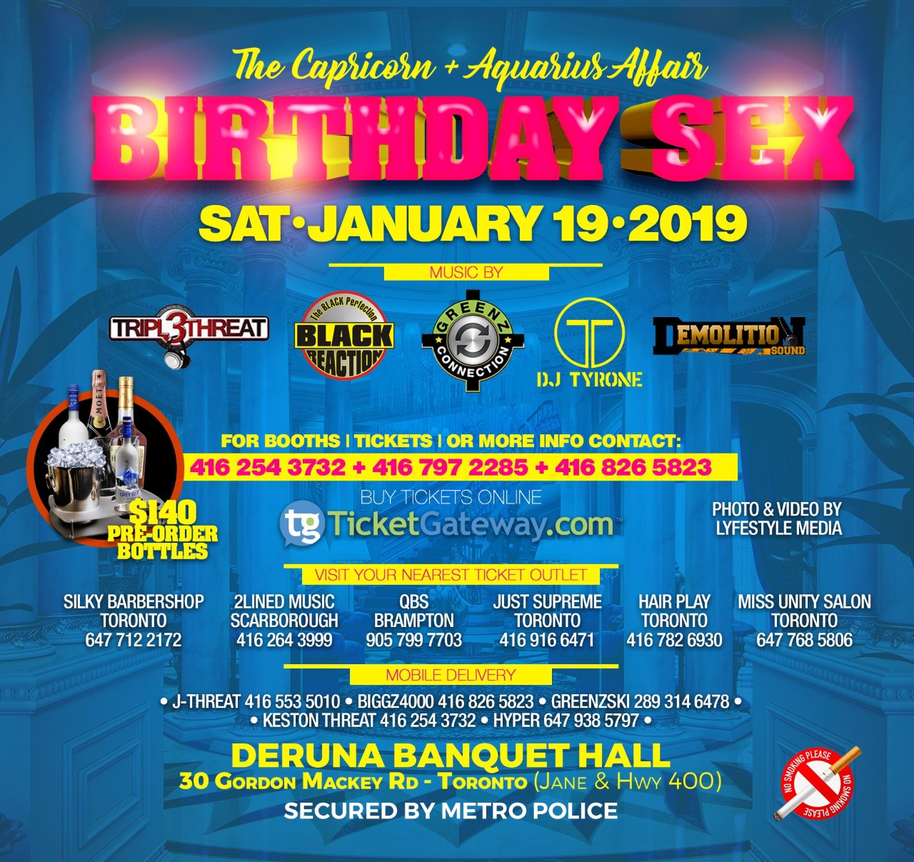 BIRTHDAY SEX 2019 - SAT JANUARY 19TH, 2019 INSIDE DE RUNA BANQUETHALL