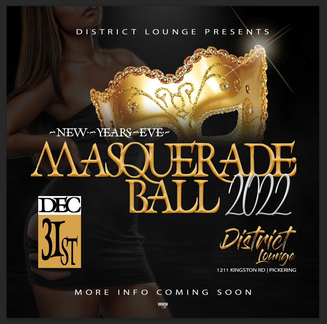 2022 NYE Masquerade Ball Pickering Elite NightLife Group