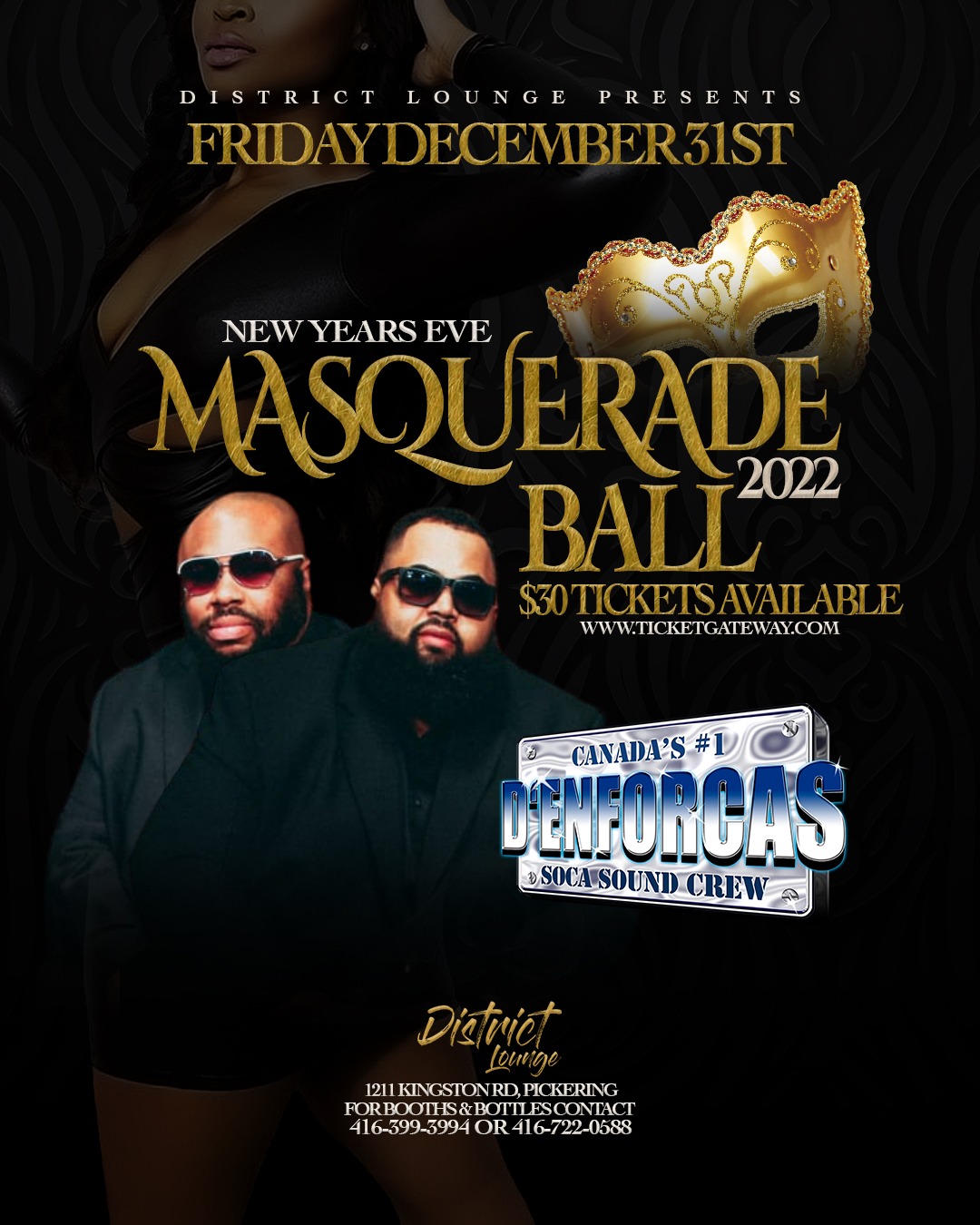 2022 NYE Masquerade Ball Pickering Elite NightLife Group