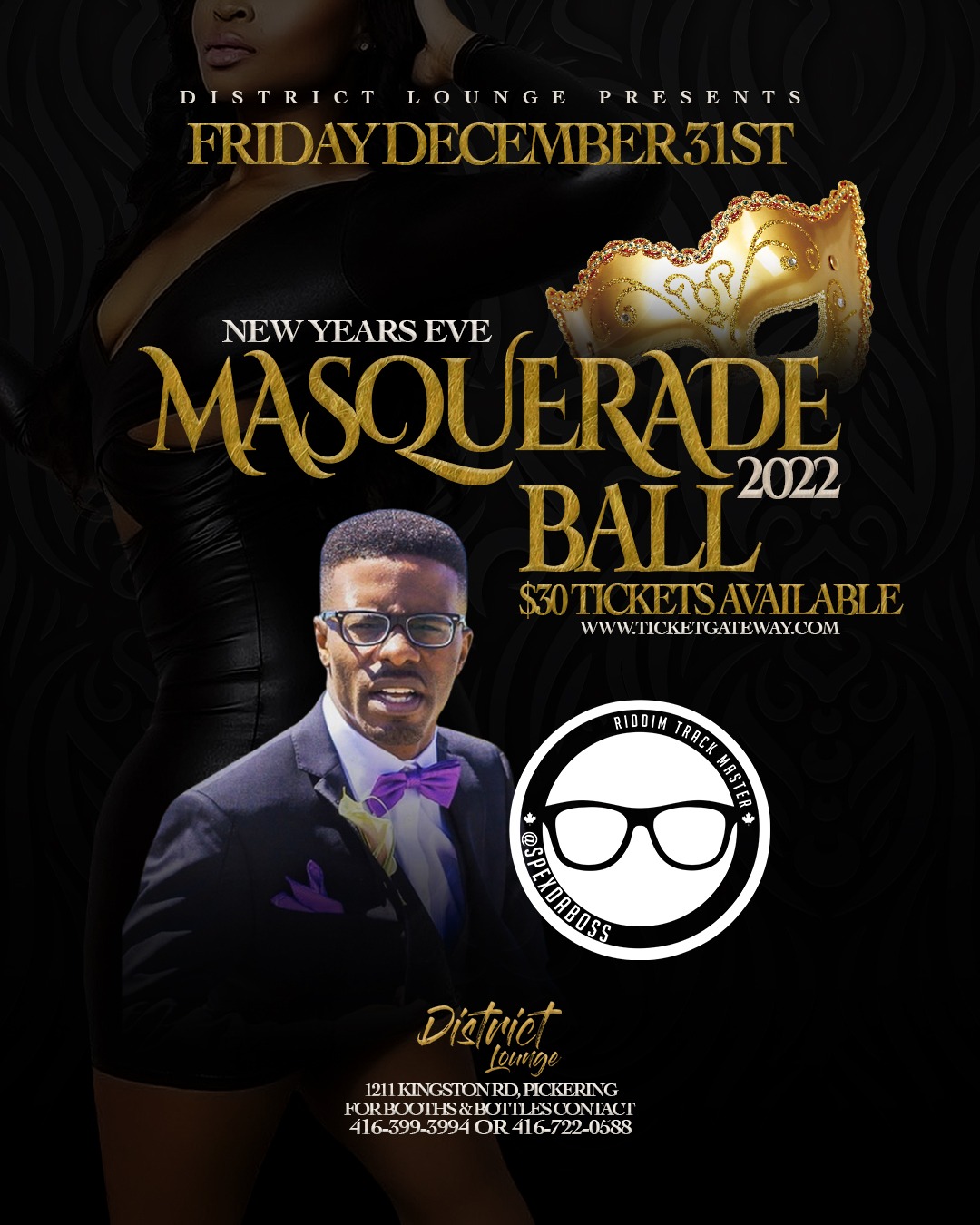2022 NYE Masquerade Ball Pickering Elite NightLife Group