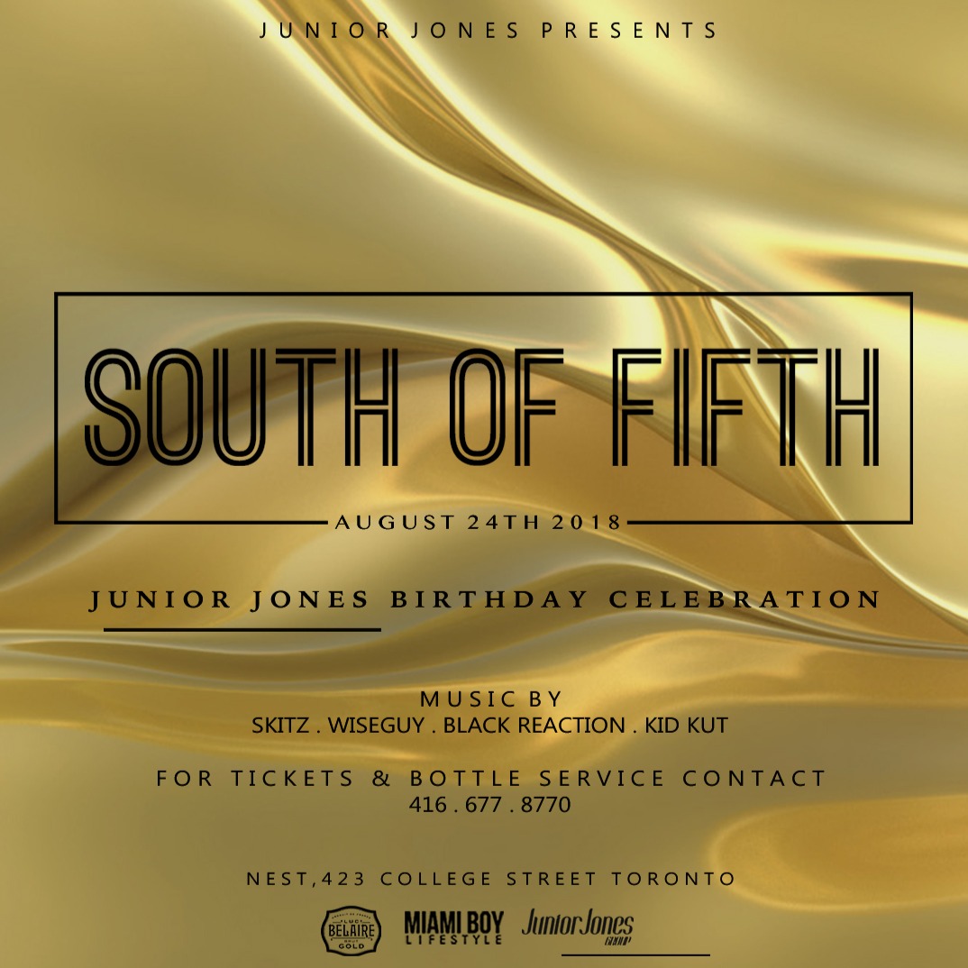 SOUTH OF FIFTH  - JUNIOR JONES BIRTHDAY CELEBRATION