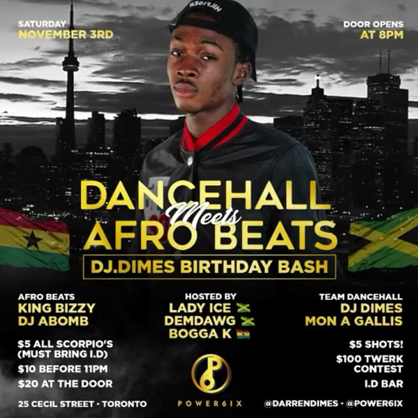 DanceHall Meets Afro Beats \ Dj Dimes Birthday Bash