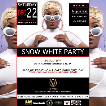 SNOW WHITE PARTY HOSTED BY NQOBILE FROM CEO DANCE  & BRISTISH GOT TALENT