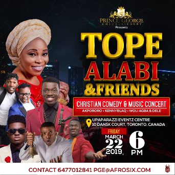 TOPE ALABI & FRIENDS MUSIC AND COMEDY LIVE IN CONCERT