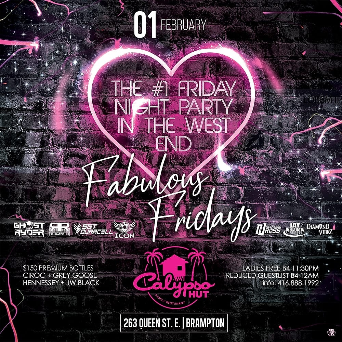 Fabulous Fridays #1 Friday Night In the West Every Friday @ Calypso Hut