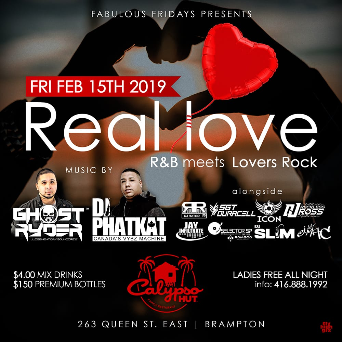 FAMILY DAY LONGWEEKEND FRIDAY (REAL LOVE) @CALYPSO HUT (BRAMPTON)