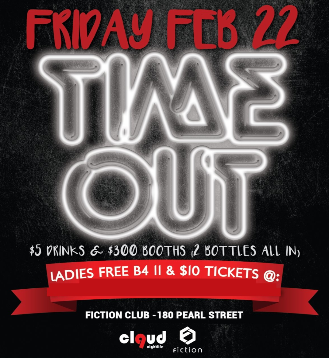 Time Out Reading Week Party @ Fiction // Fri Feb 22 | Ladies FREE