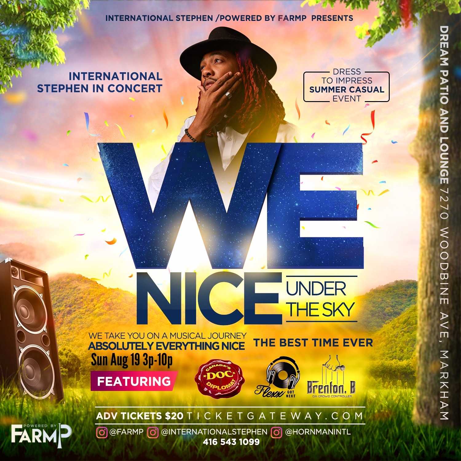 WE NICE UNDER THE SKY