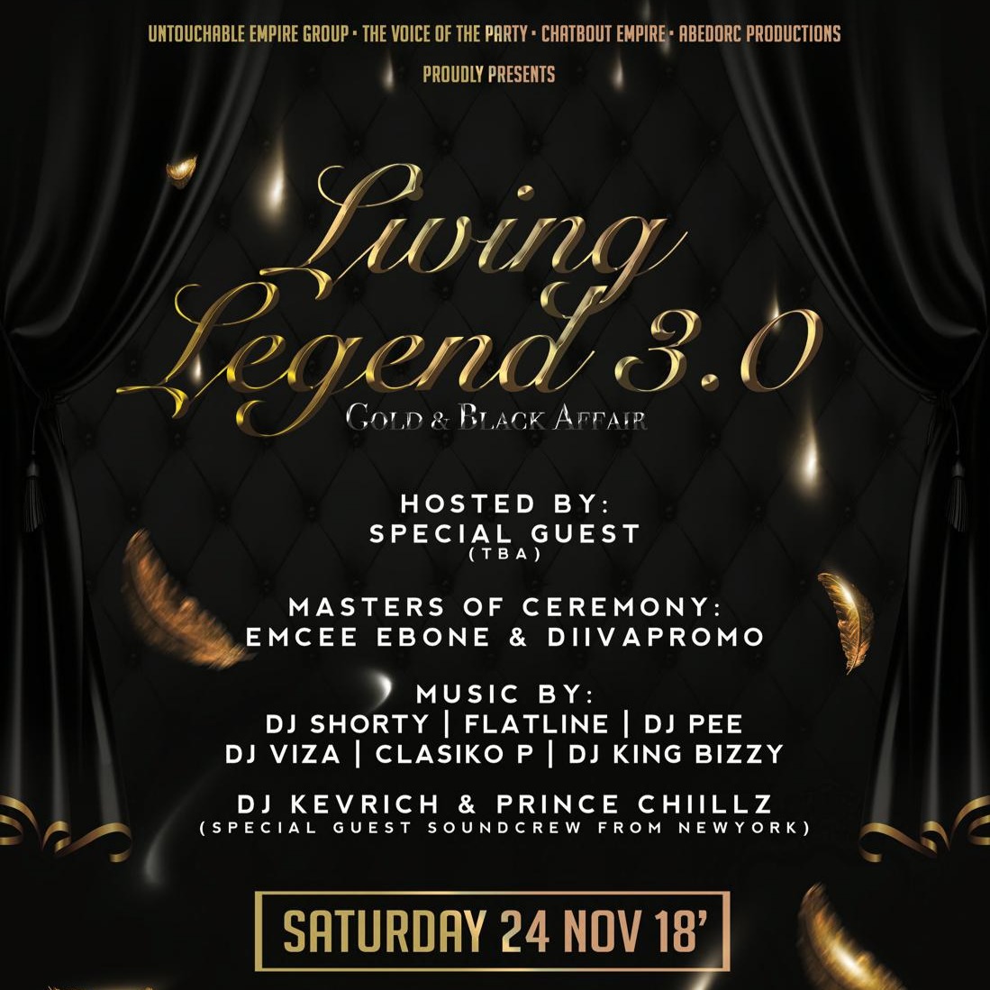 LIVING LEGEND 3.0 GOLD AND BLACK AFFAIR