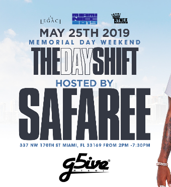 SAFAREE hosts THE DAY SHIFT Miami Memorial Day Weekend 2019 Day Party