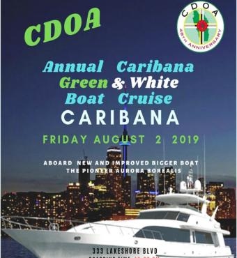 CDOA - Annual Caribana  Green And White Boat Cruise