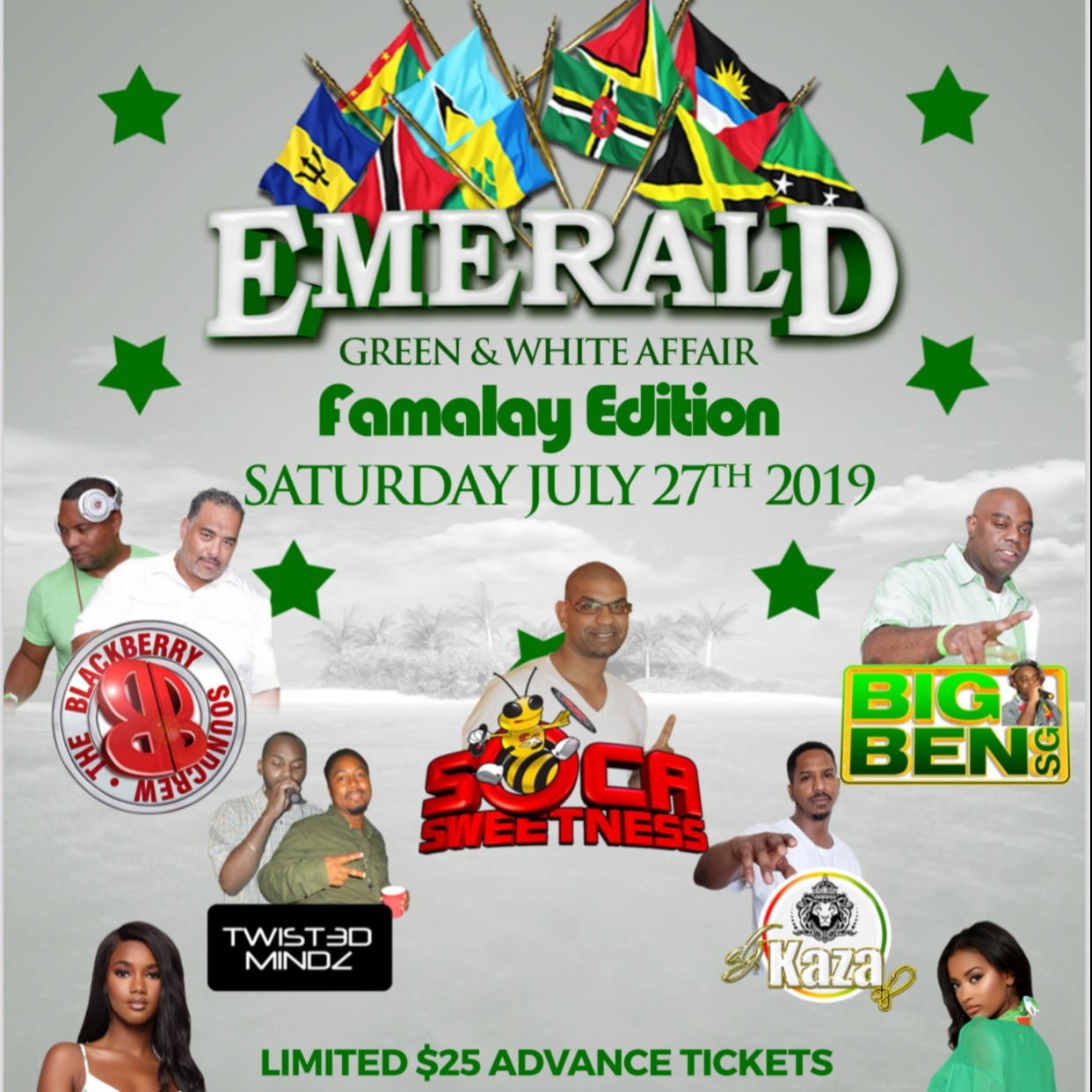 EMERALD - GREEN AND WHITE AFFAIR