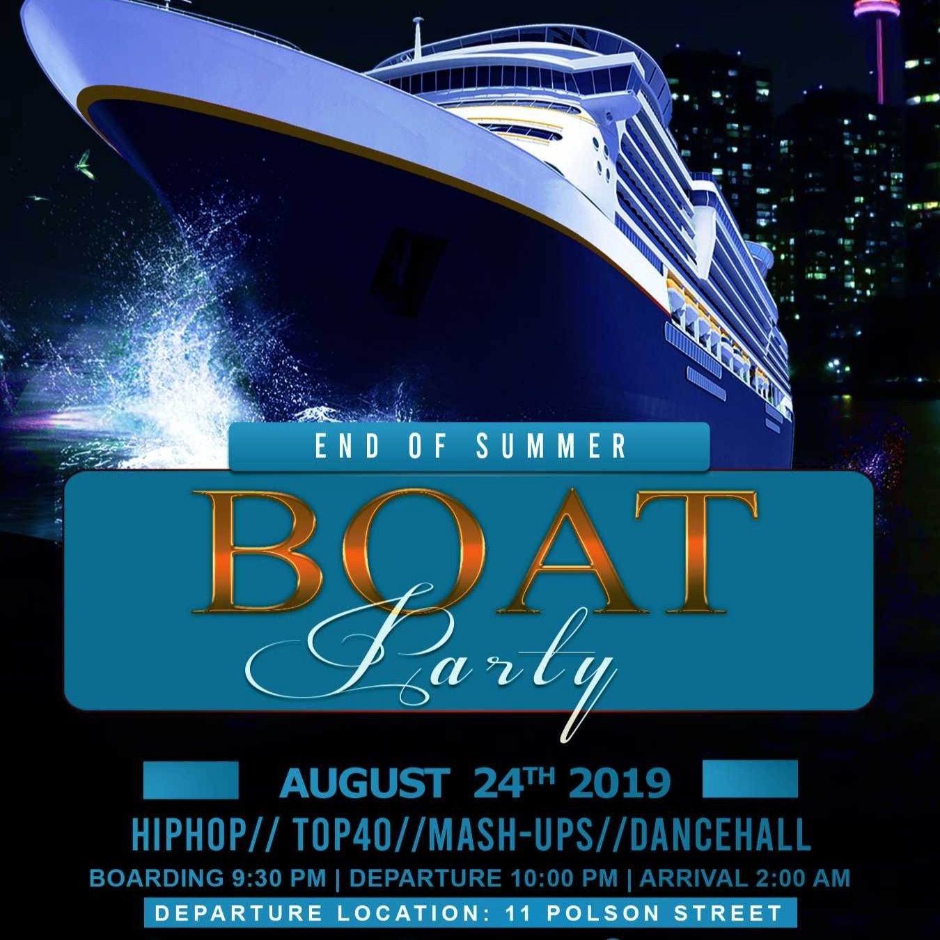 END OF SUMMER TORONTO BOAT PARTY