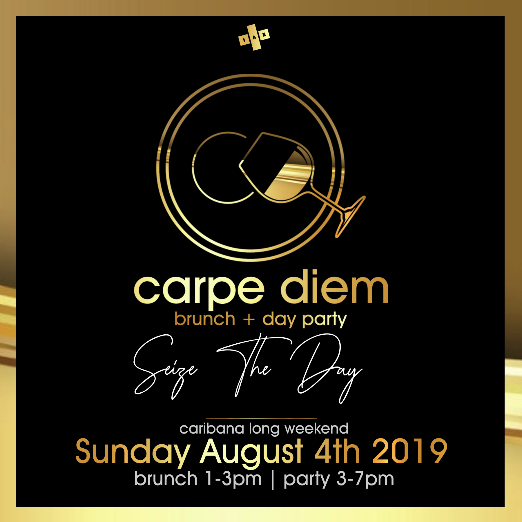 CARPE DIEM BRUNCH & DAYPARTY - CARNIVAL EDITION - CARIBANA SUNDAY 1-8PM