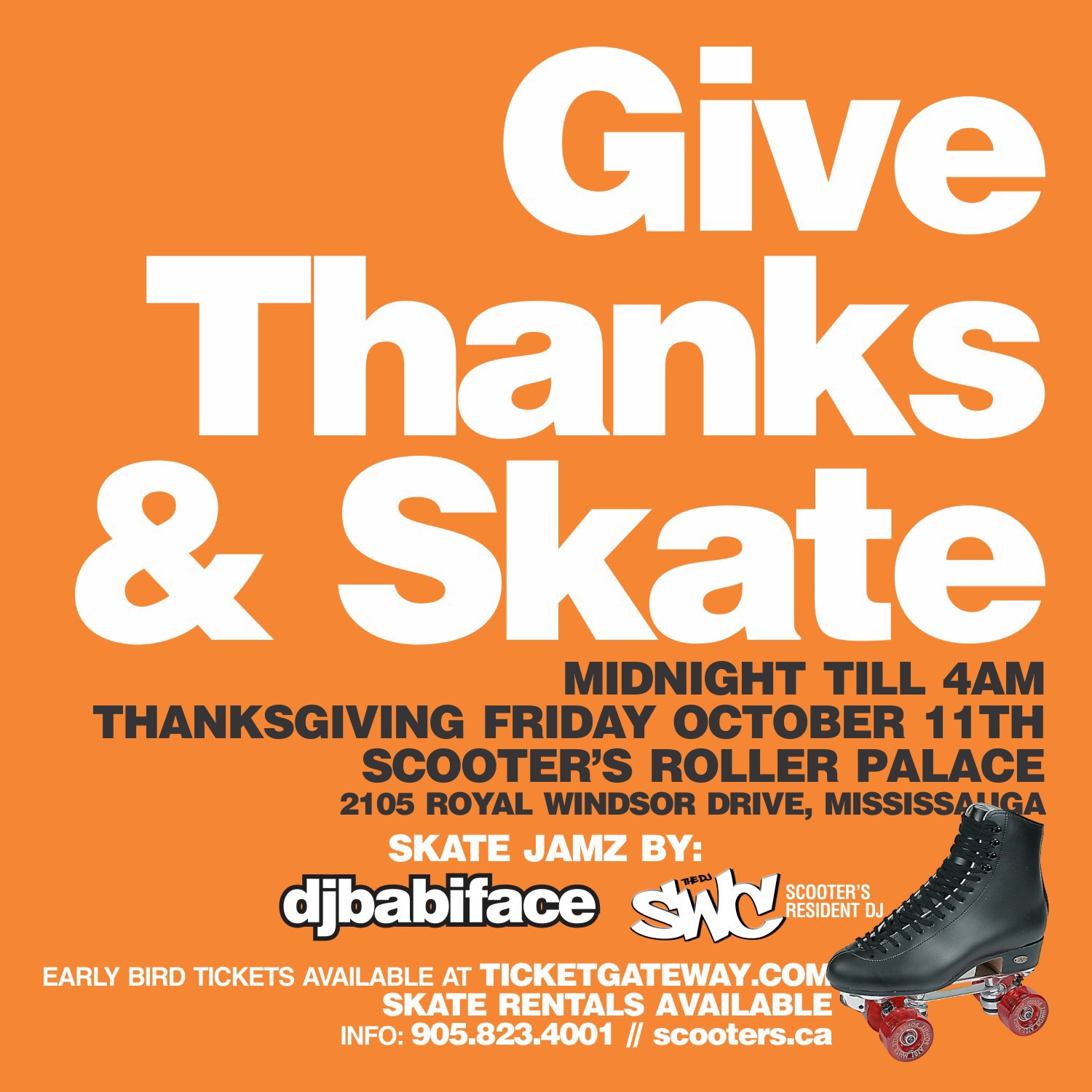 Give Thanks And Skate Thanksgiving Friday 
