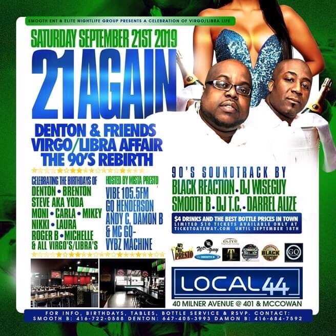 21 Again - Denton & Friends Virgo/libra Affair - The 90’s Rebirth 