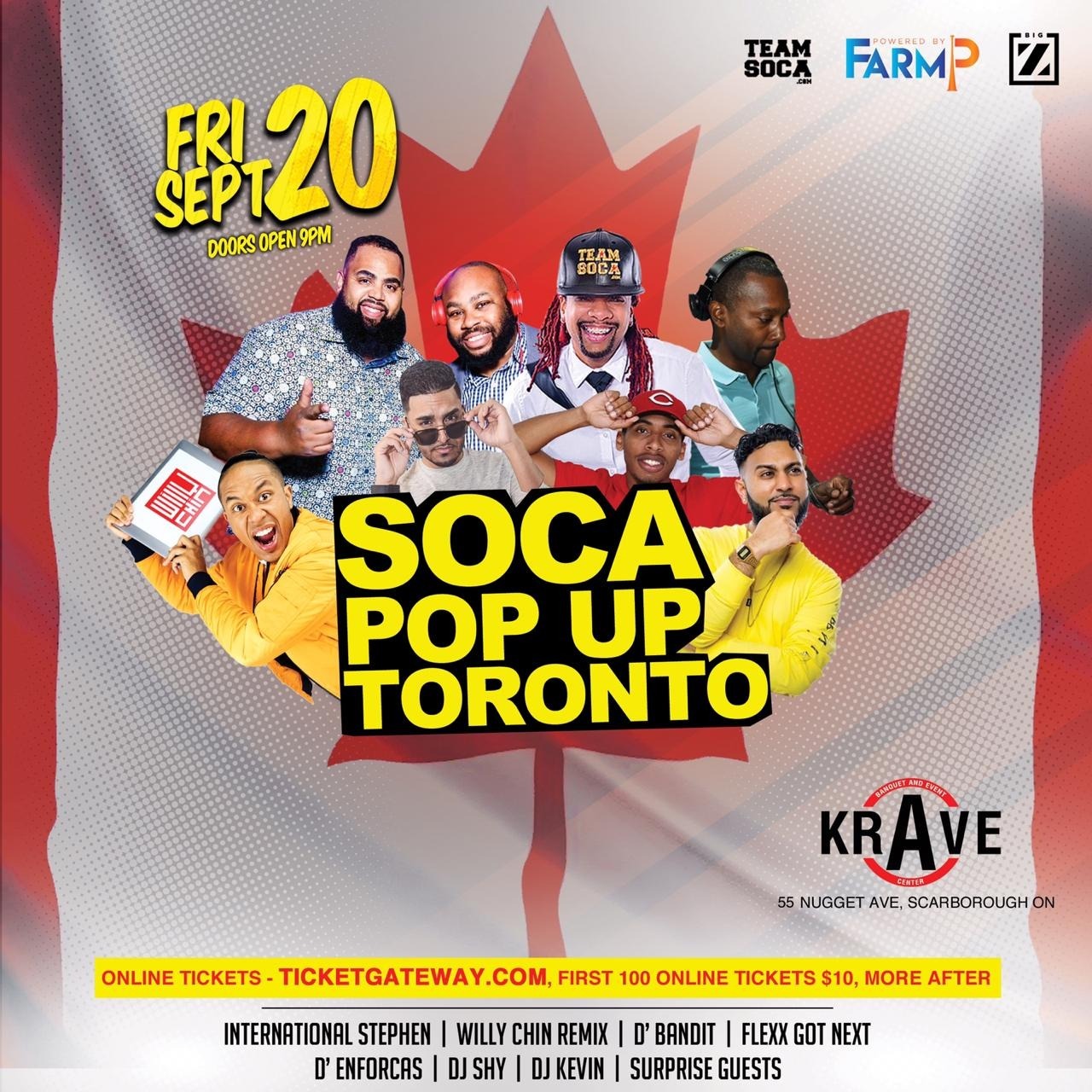 SOCA POP UP TORONTO