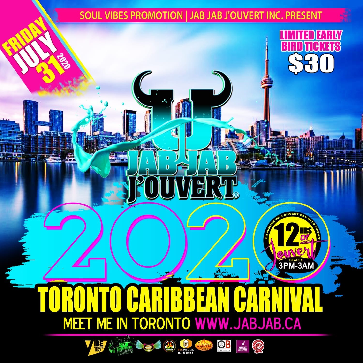 JAB JAB J'OUVERT 2020 - Caribana Toronto Carnival Weekend