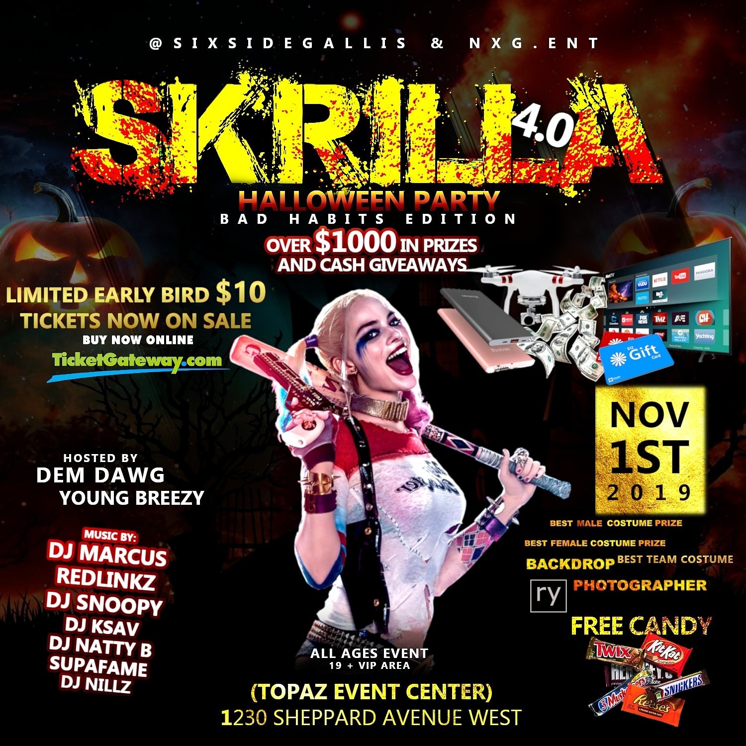 SKRILLA HALLOWEEN PARTY 2019