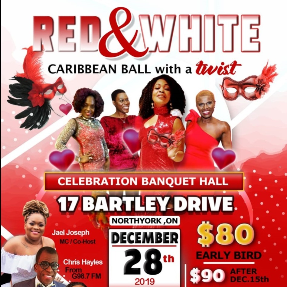 Red And White Caribbean Ball With A Twist