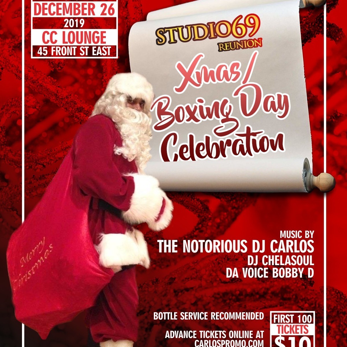 Studio 69 Reunion Series -  Xmas/boxing Day Edition 