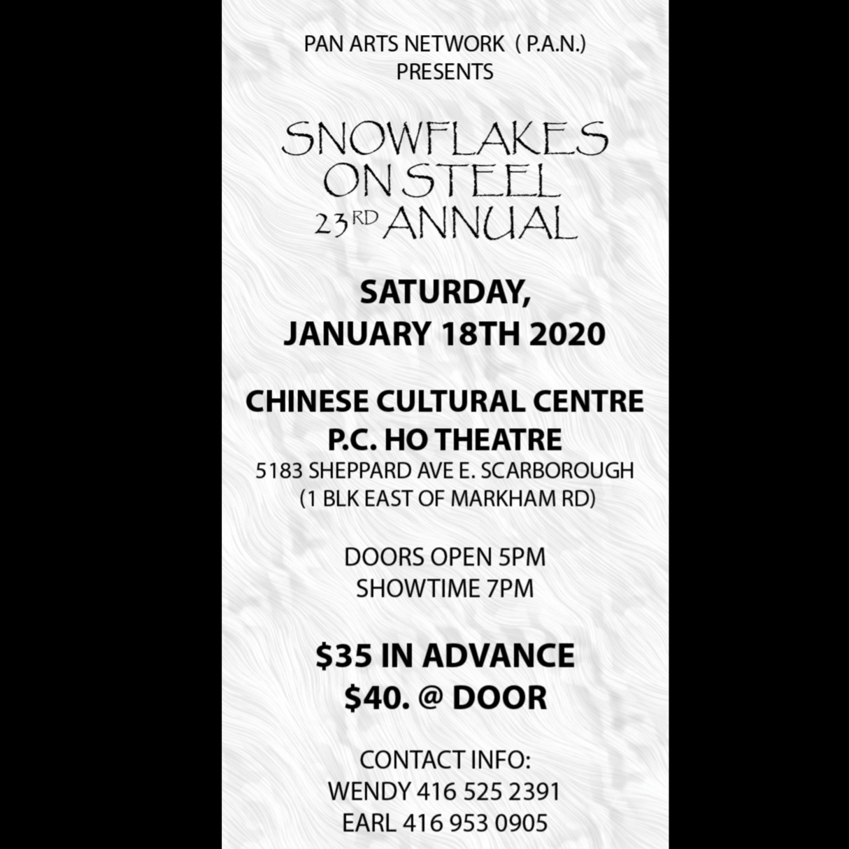 23rd Annual Snowflakes On Steel 