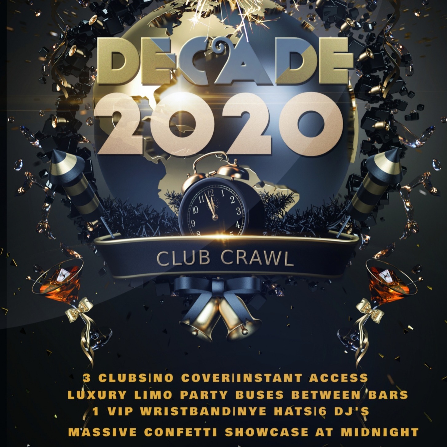 Decade Club Crawl 2020 Nye Toronto New Year's Eve Countdown 