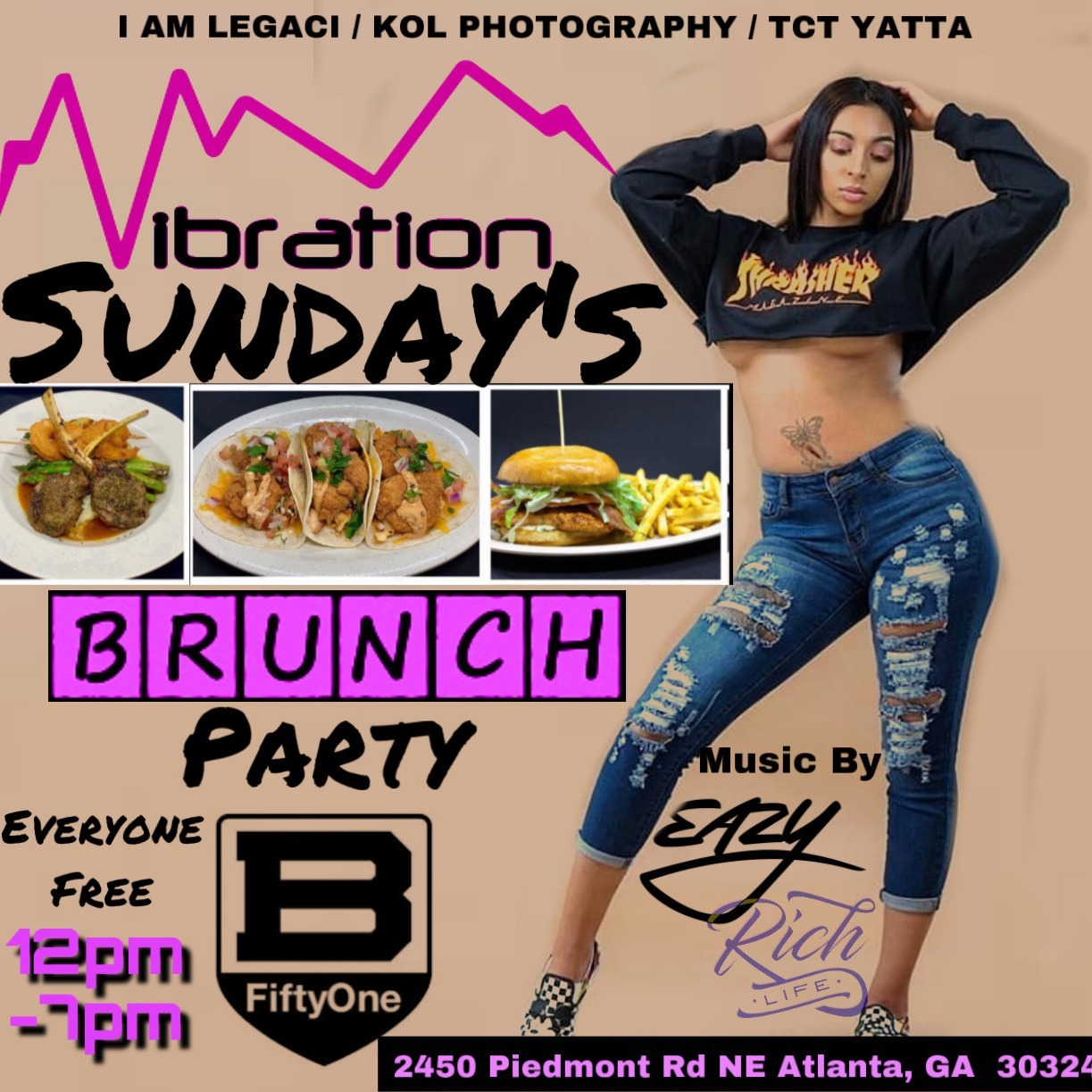 Vibrations Sundays Brunch & Day Party Everyone Free With Rsvp 