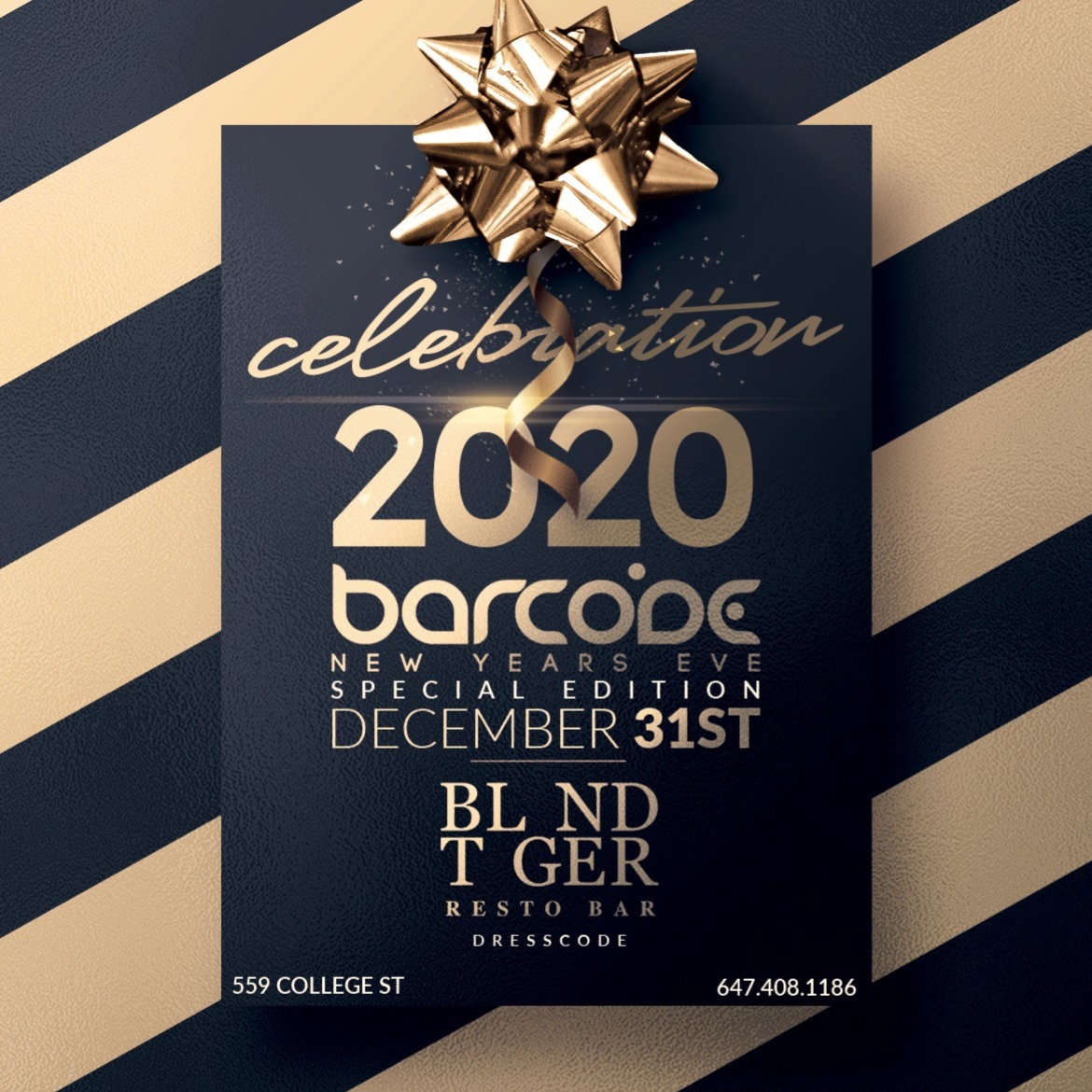 Barcode NYE 2020 Special Event inside BLND TGER Toronto