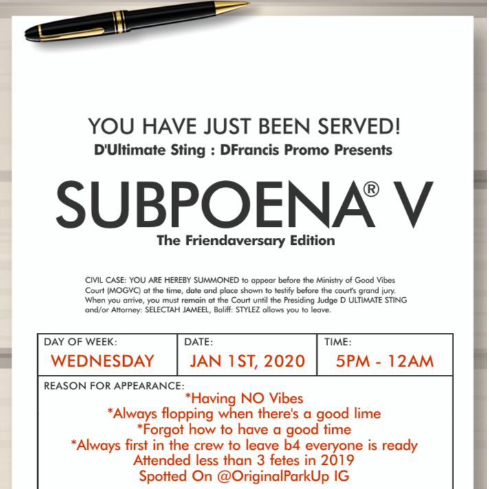 Subpoena V - The Friendaversary Edition