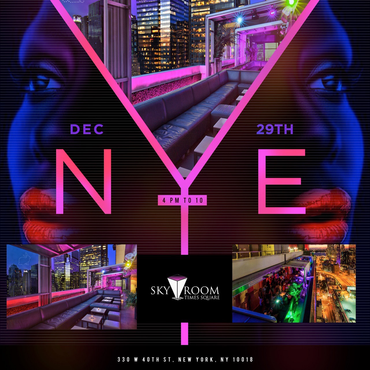 New Years Eve Weekend : Sky High Roof Top Party In Times Square 