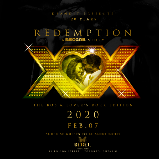 REDEMPTION 20 YEAR ANNIVERSARY BOB AND LOVER'S ROCK EDITION