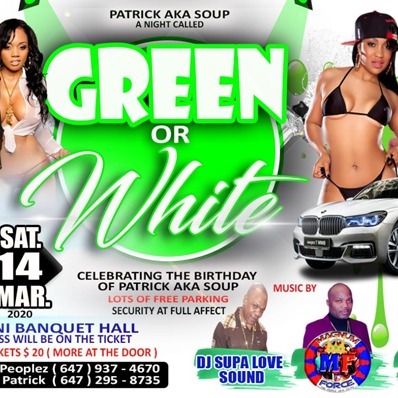 Green or White - Celebrating The Birthday Of Patrick AKA Soup