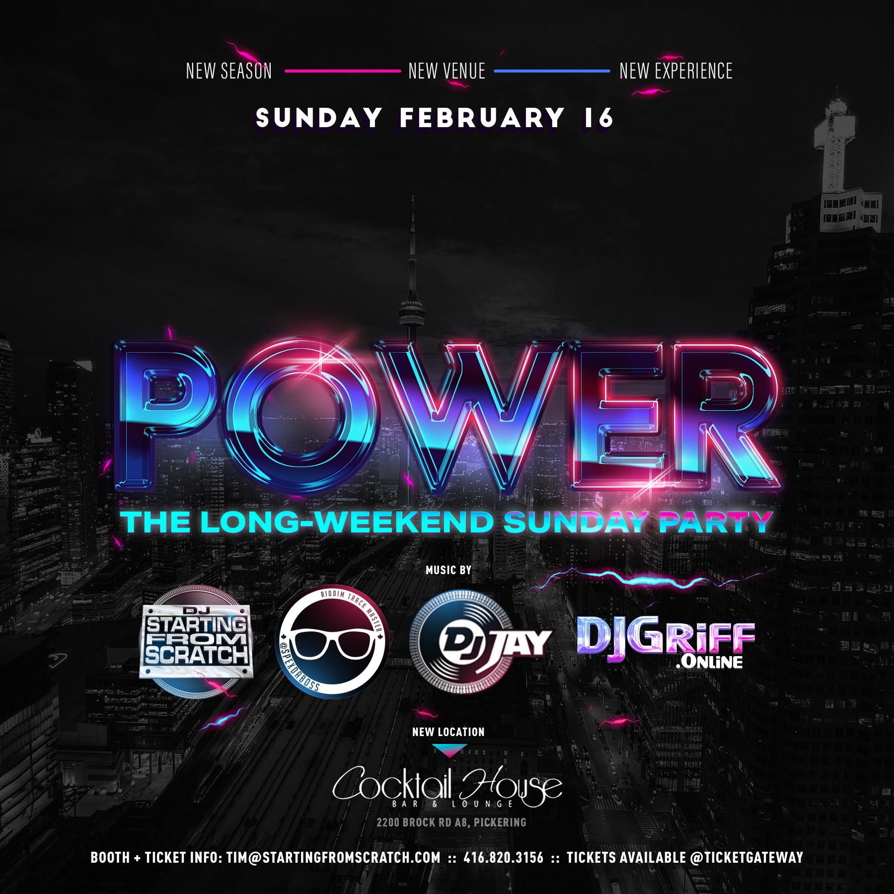 POWER - THE SUNDAY LONG WEEKEND PARTY (FEB 16th 2020