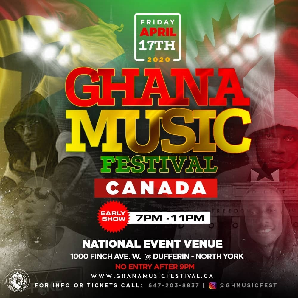 Ghana Music Festival Canada 2020 Tickets Toronto