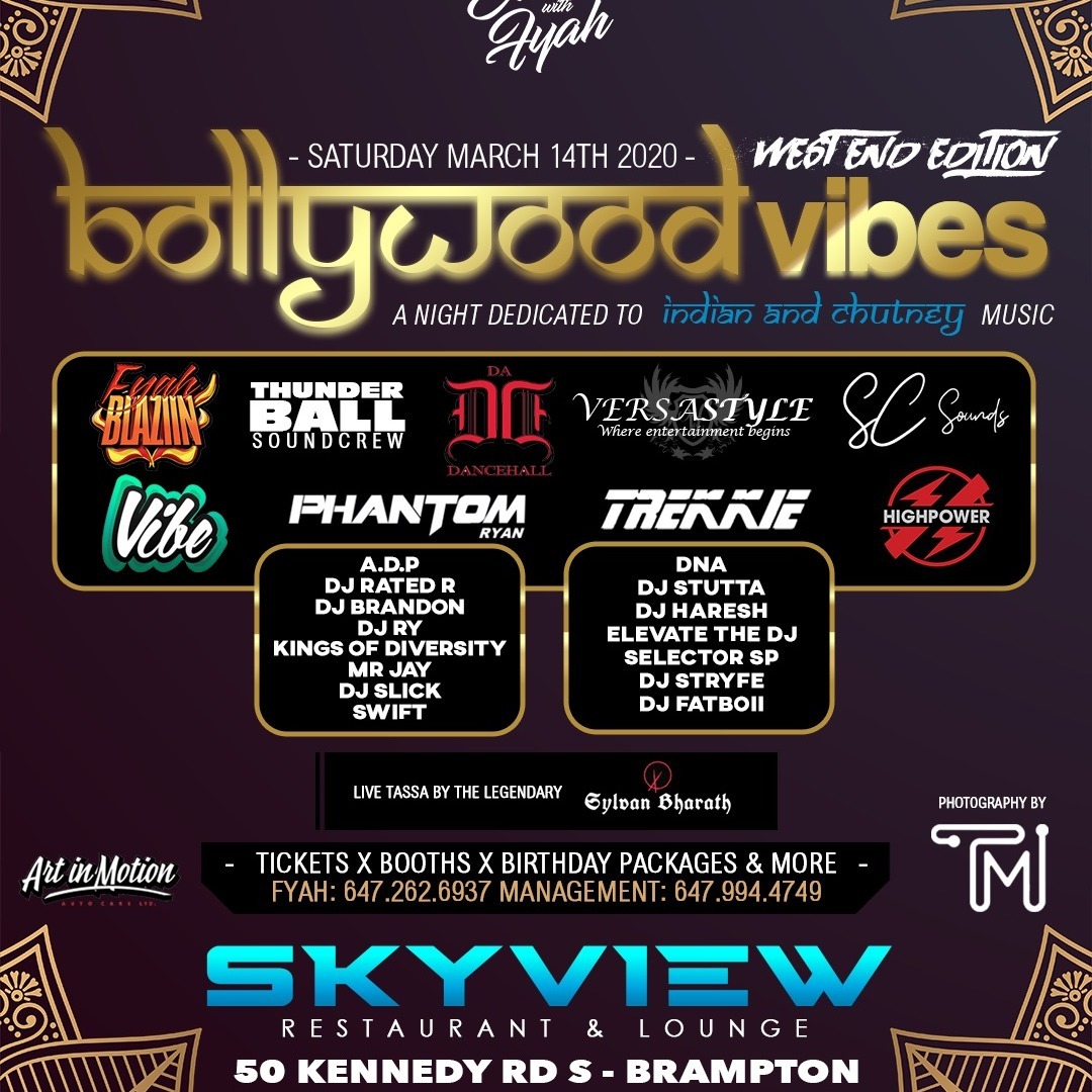 Bollywood Vibes 2020 -  Events with Fyah