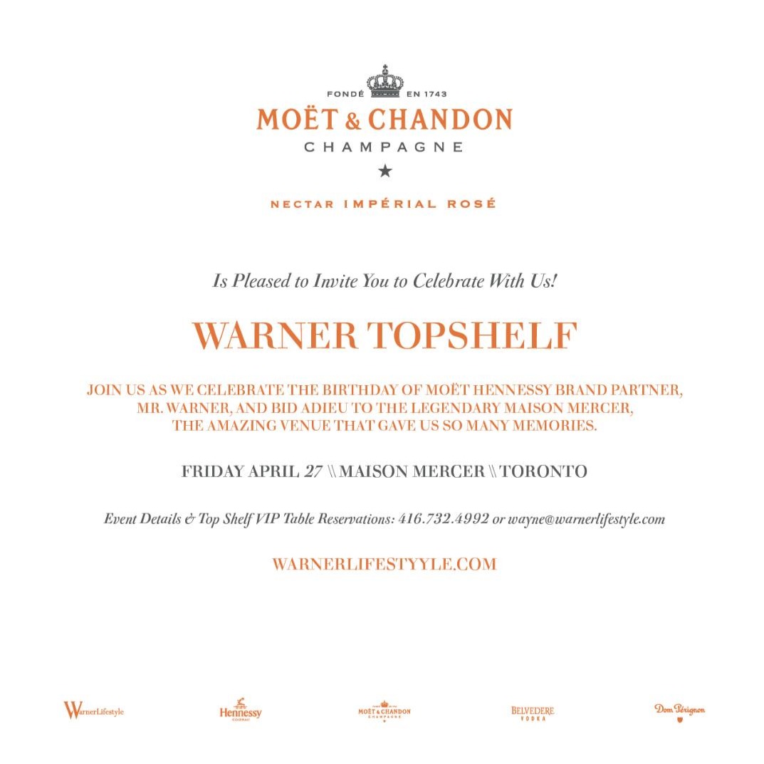 Warner TopShelf - Mr Warners Annual Birthday Soiree - Goodbye Maison