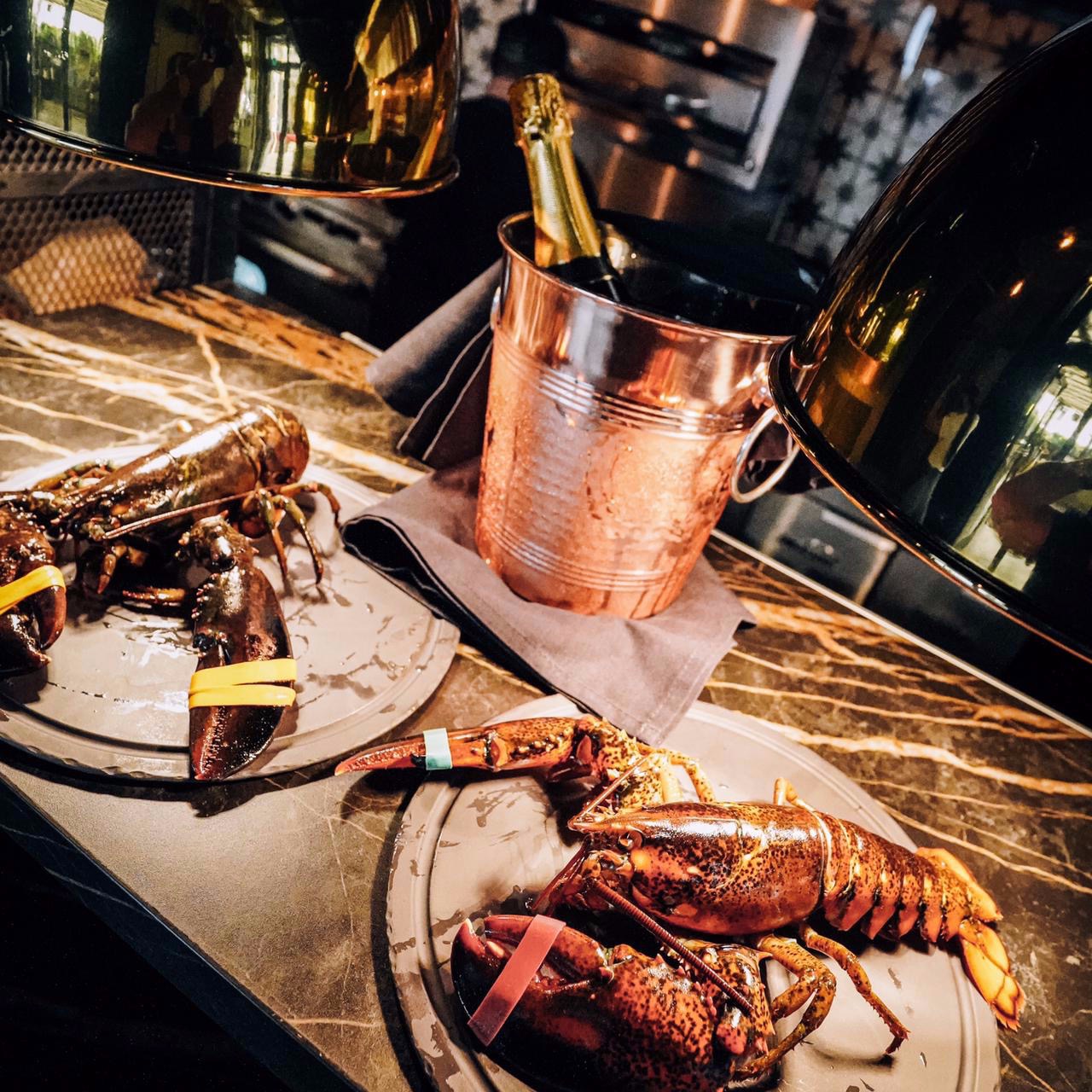 “get Fancy” With Us At Le Chick With Bubbles And Lobster 